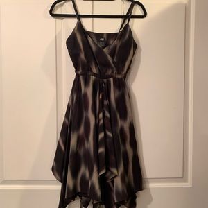 H&M Brown and Cream Patterned Dress